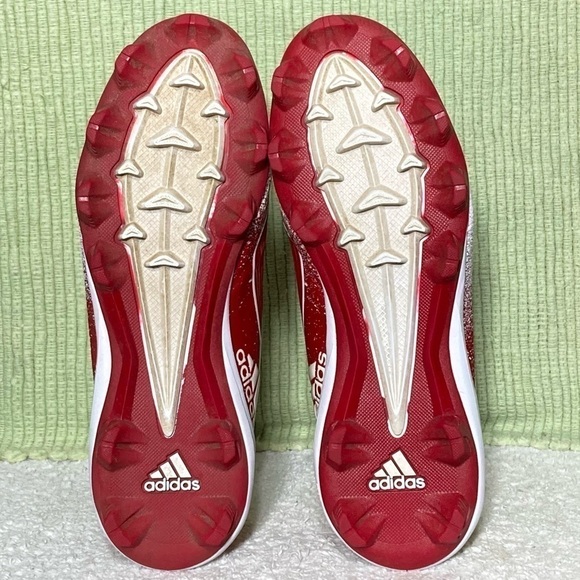 Adidas Men's Litestrike Red/White SPG 753001 Baseball Cleats Shoes Size 5.5 - Picture 8 of 11